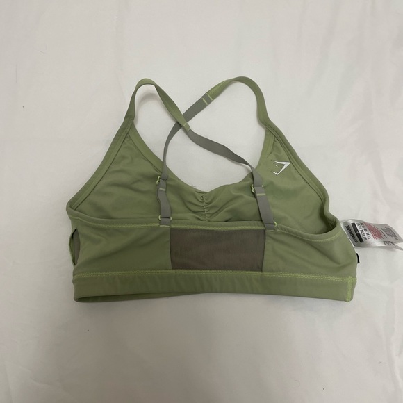 RUCHED GREEN SPORTS BRA SIZE S - Picture 7 of 9